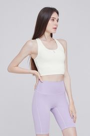 [Surpplex] CLWT4032 Lovely Button Crop Top Ivory, Gym wear,Tank Top, yoga top, Jogging Clothes, yoga bra, Fashion Sportswear, Casual tops For Women _ Made in KOREA